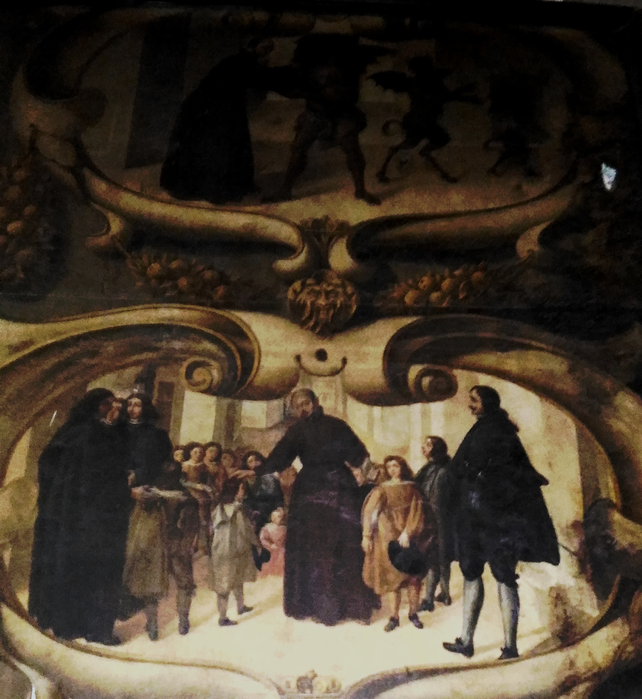 Alegoría de San Ignacio de Loyola en el antiguo Hospital de Antezana