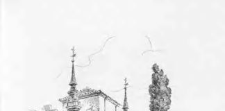 Un dibujo de 1913 del Jardín de la Vicaría, Alcalá de Henares Un dibujo de 1913 del Jardín de la Vicaría, Alcalá de Henares