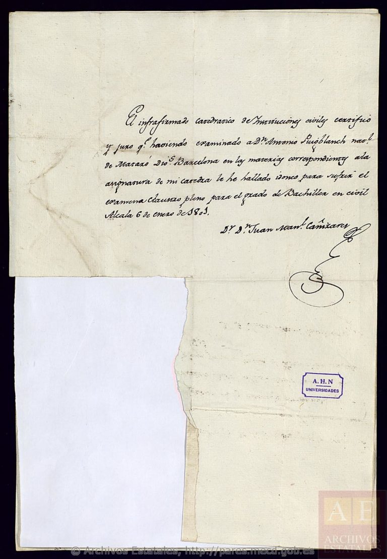 Antonio Puigblanch, catedrático de hebreo en Alcalá de Henares Antonio Puigblanch, catedrático de hebreo en Alcalá de Henares