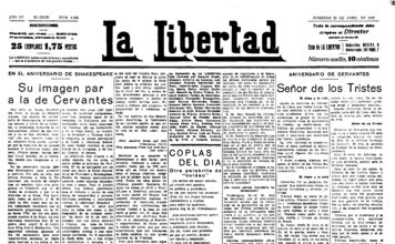 Artículo de Luis Astrana Marín un 23 de abril de 1933 Artículo de Luis Astrana Marín un 23 de abril de 1933